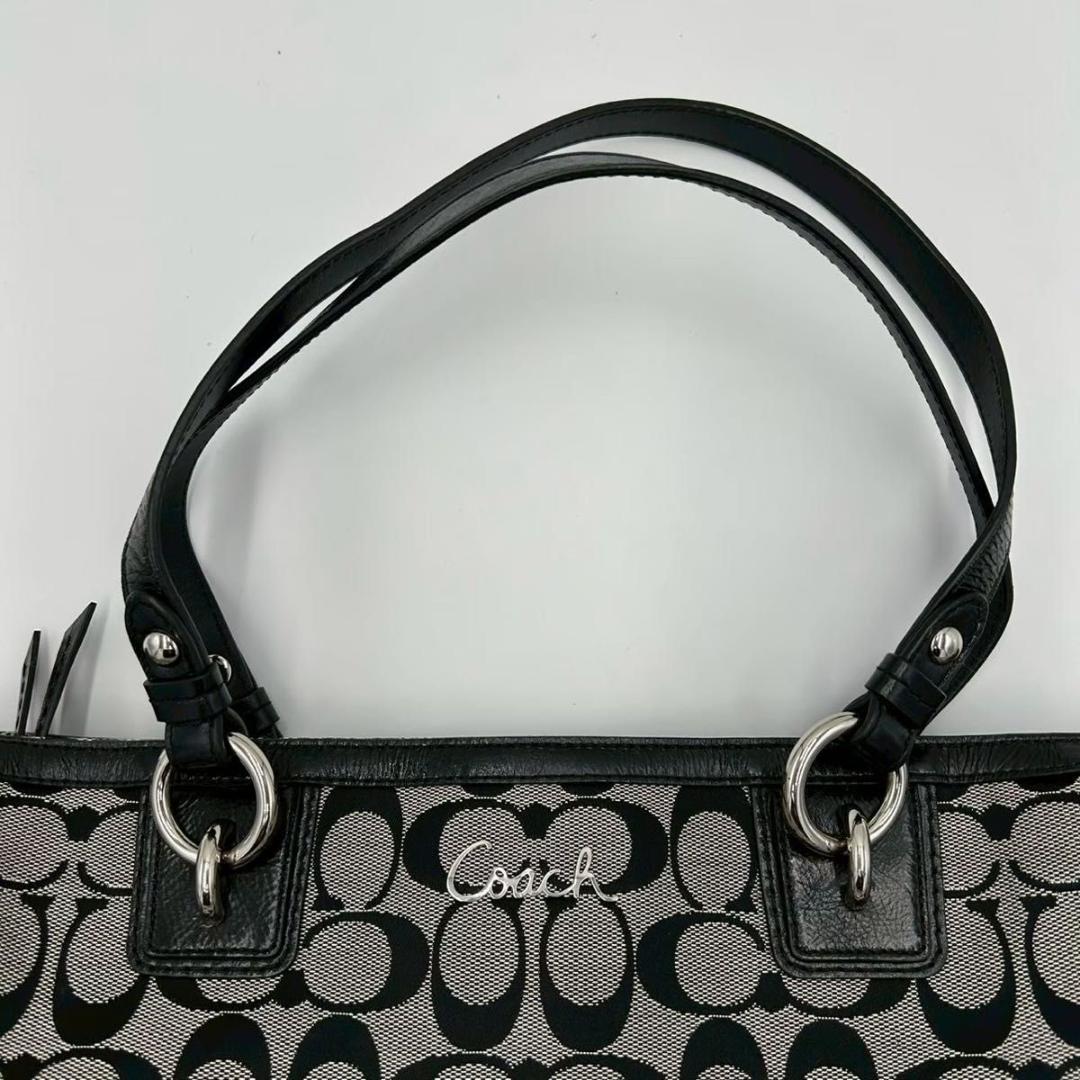 美品 COACH コーチ トートバッグ シグネチャー キャンバス F17109