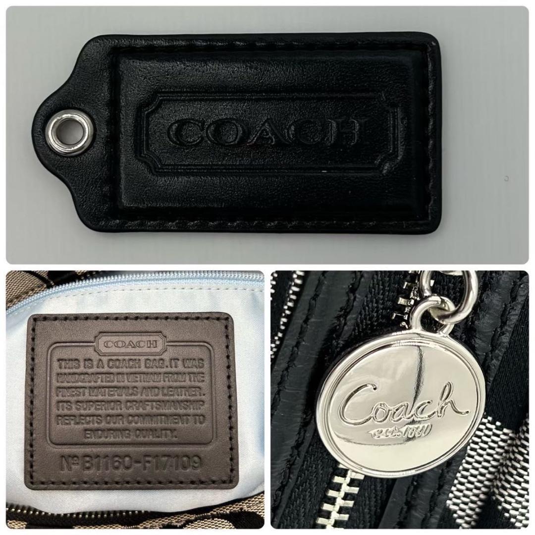 美品 COACH コーチ トートバッグ シグネチャー キャンバス F17109