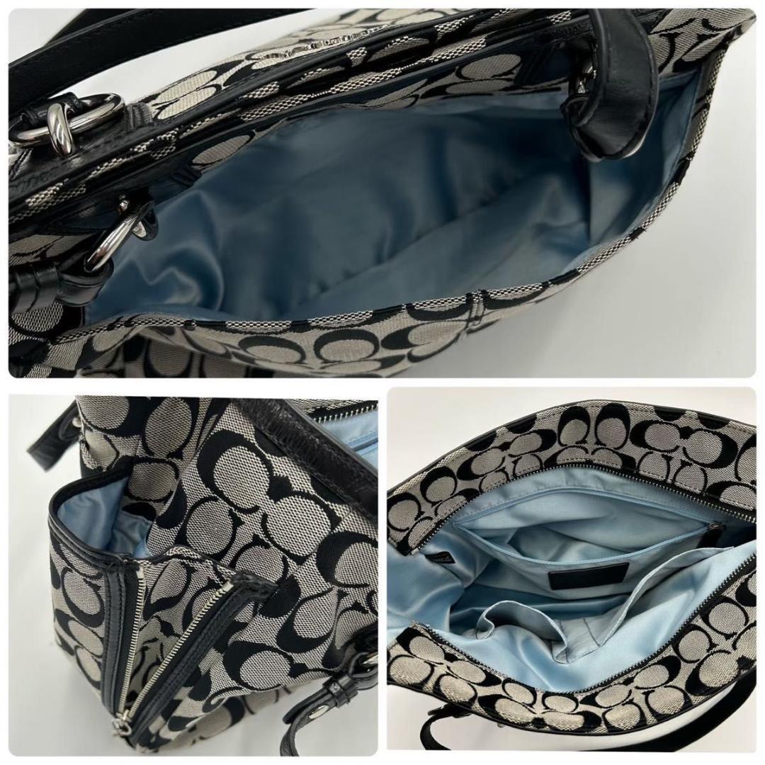 美品 COACH コーチ トートバッグ シグネチャー キャンバス F17109