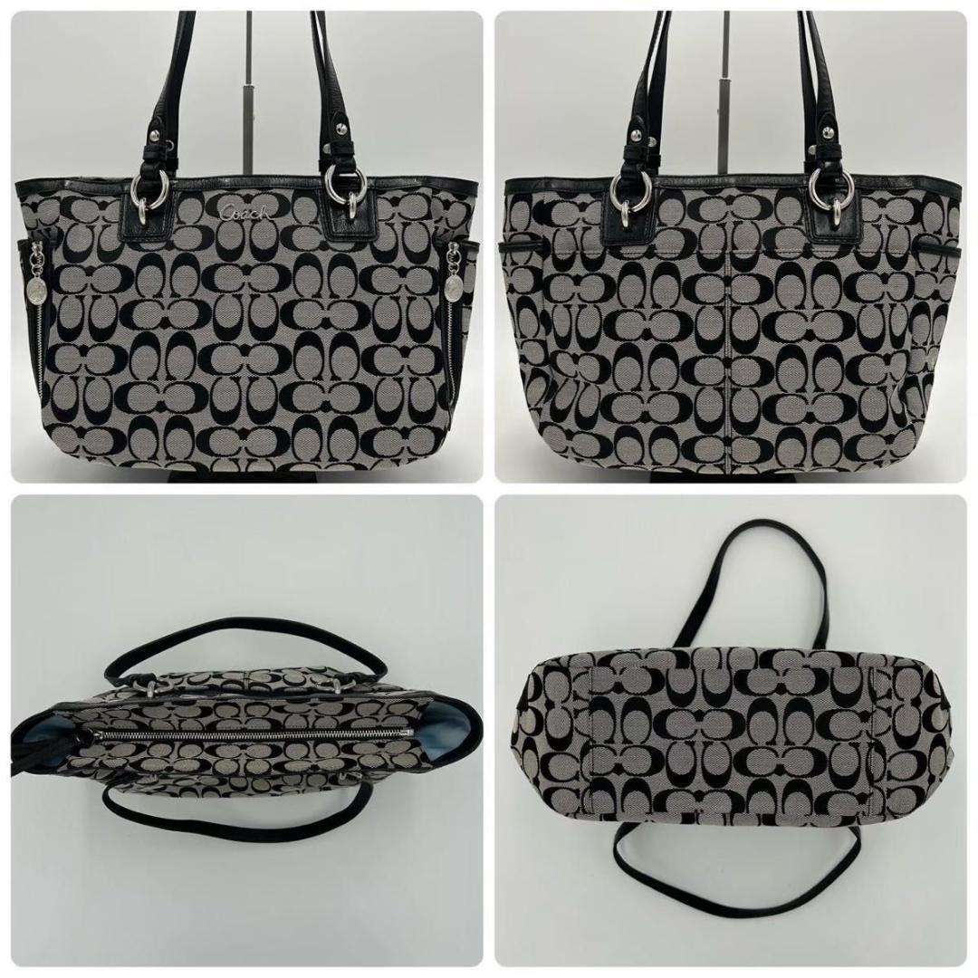 美品 COACH コーチ トートバッグ シグネチャー キャンバス F17109