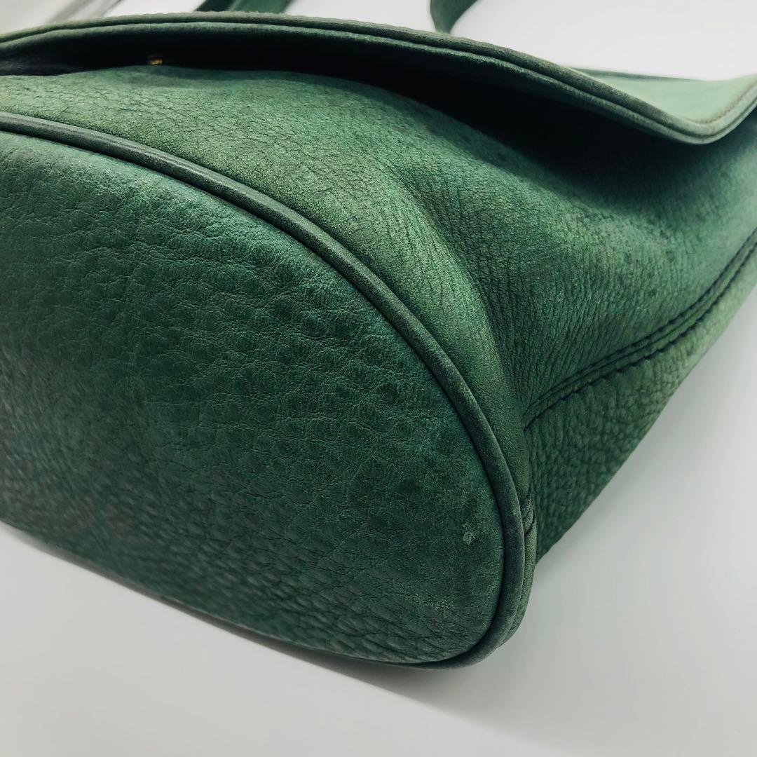 オールドコーチ　4935 ヌバックレザー　メッセンジャーバッグ　希少グリーン