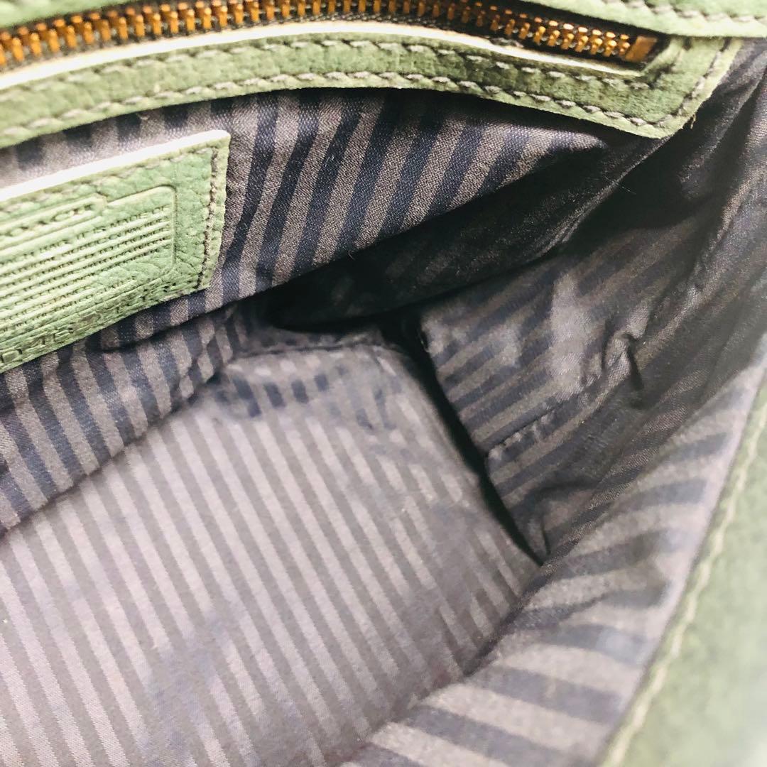 オールドコーチ　4935 ヌバックレザー　メッセンジャーバッグ　希少グリーン