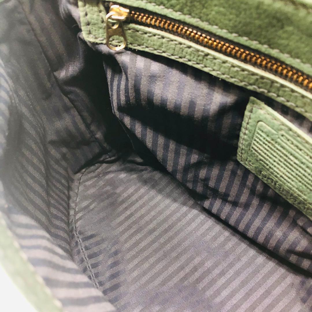 オールドコーチ　4935 ヌバックレザー　メッセンジャーバッグ　希少グリーン