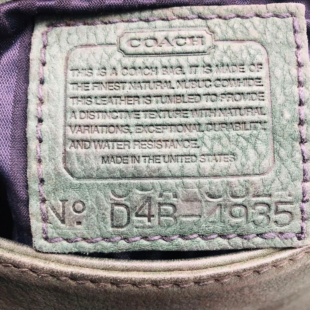 オールドコーチ　4935 ヌバックレザー　メッセンジャーバッグ　希少グリーン