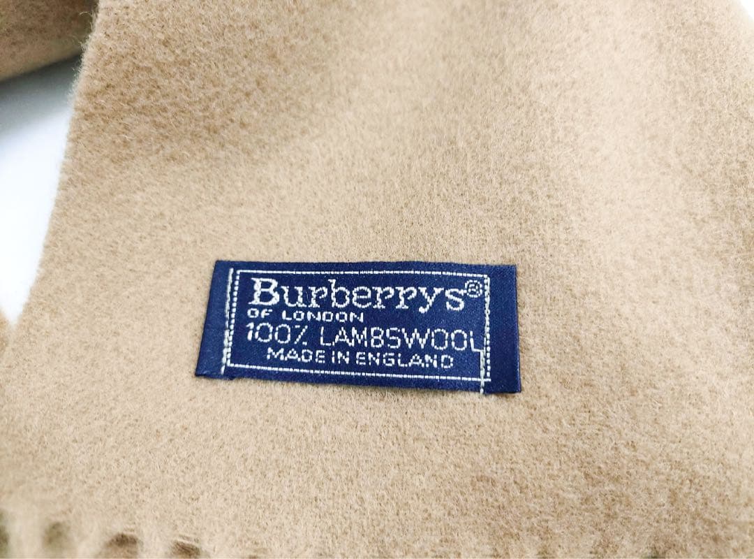 【極美品】BURBERRYバーバリー ラムウール100% マフラー無地2色セット