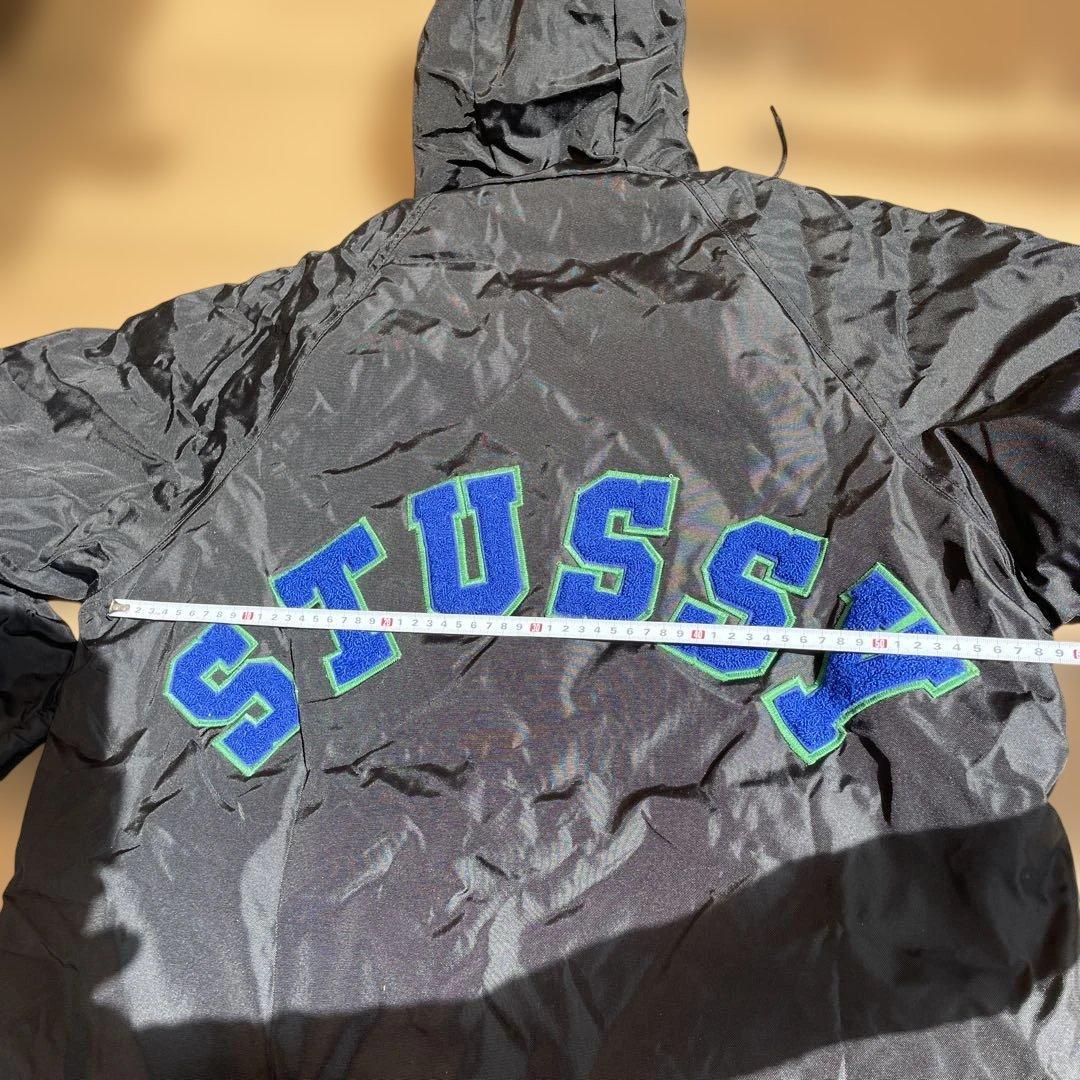 STUSSY‼️80年代‼️フード付きベンチコート 黒 当時試着程度‼️ 長期保管‼️‼️