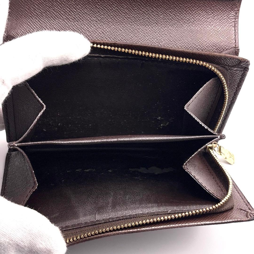 ルイヴィトン　コンパクトジップ ダミエ エベヌ 二つ折り財布 25071101