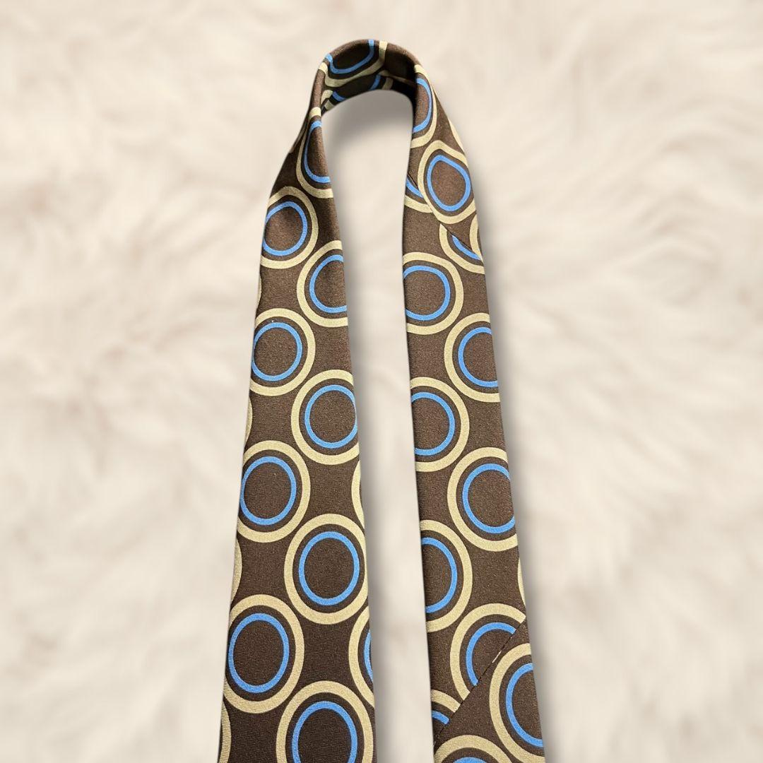 【未使用級✨】フランコバッシ ビームスエフ 水玉模様 ドット 茶薄褐水 伊国製