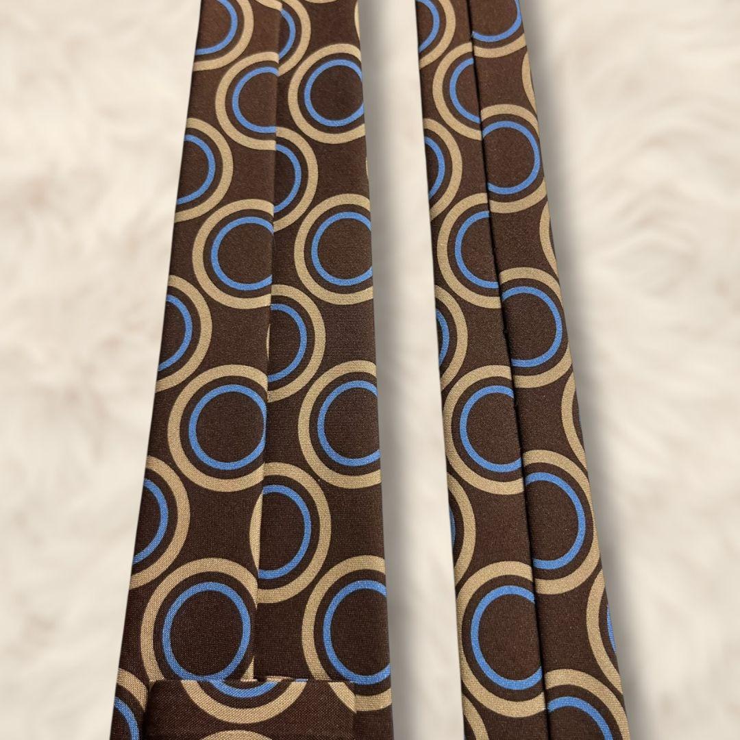 【未使用級✨】フランコバッシ ビームスエフ 水玉模様 ドット 茶薄褐水 伊国製