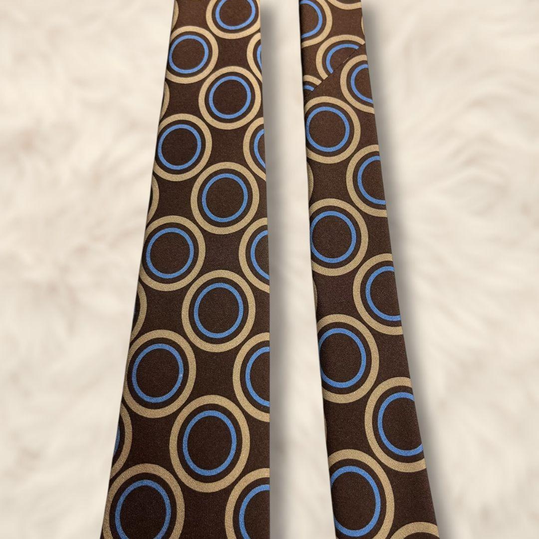 【未使用級✨】フランコバッシ ビームスエフ 水玉模様 ドット 茶薄褐水 伊国製