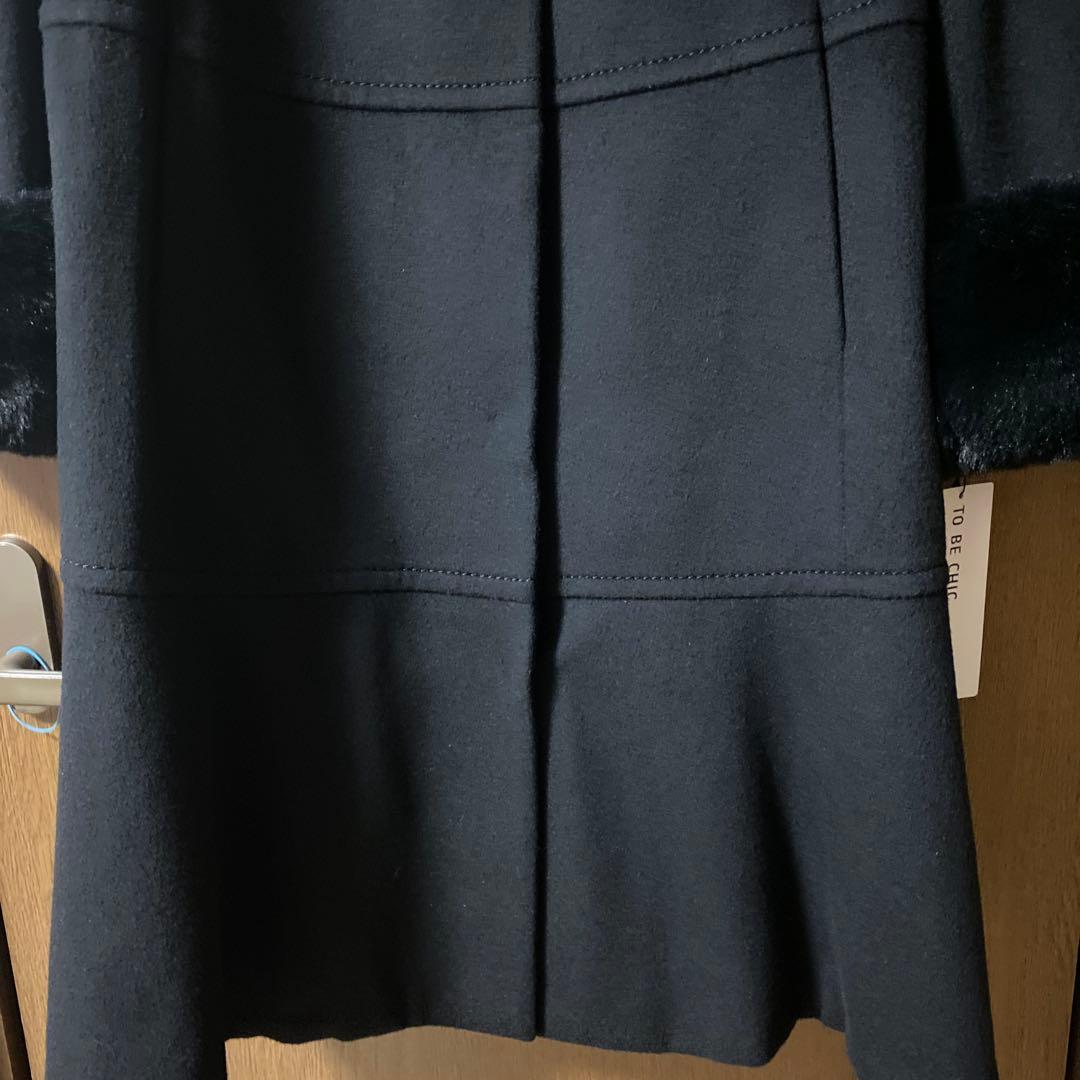 タグ付新品未使用♡tobechic大きいサイズ44♡ウールスタンドカラーコート