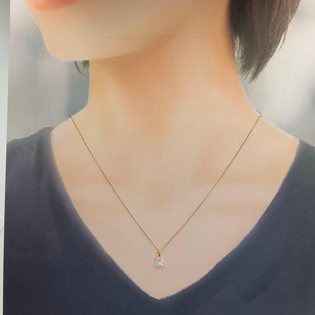 K18 18キン 18k 18金 5mm モアッサナイト　ペンダント　トップ