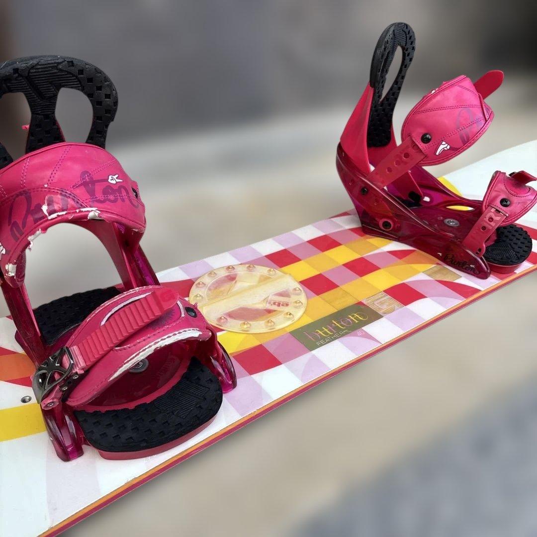 burton ピンク スノーボード　板　セット