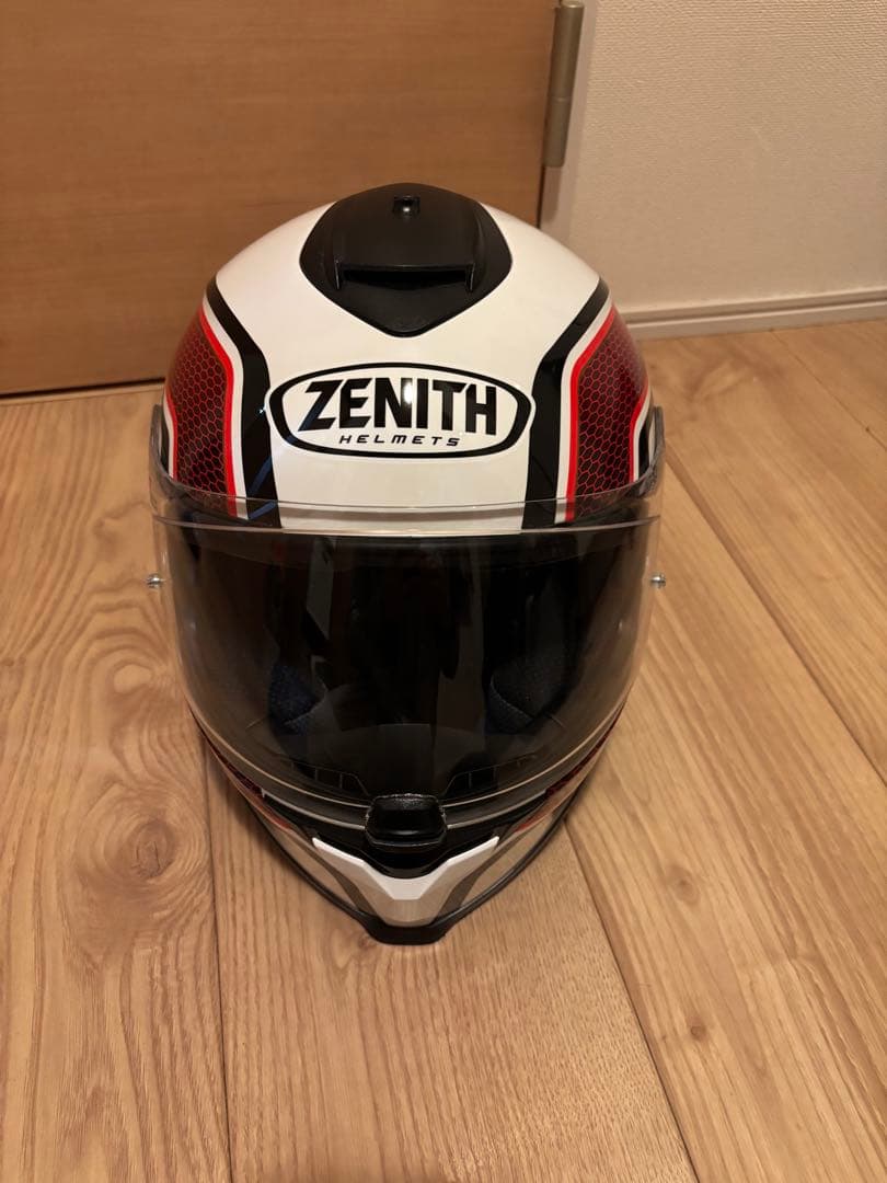 ZENITH フルフェイスヘルメット ホワイト/レッド　（Mサイズ）