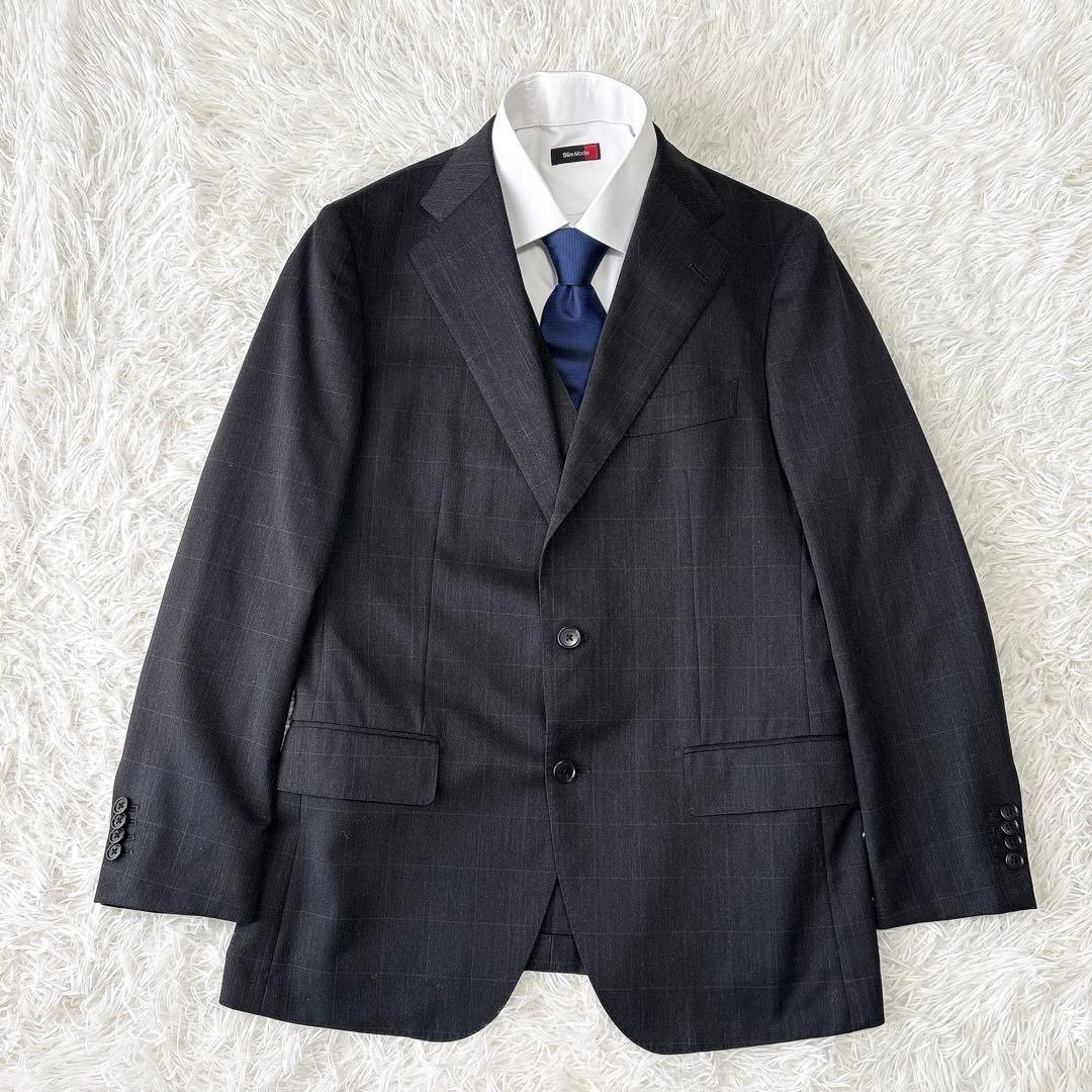 3ピース✨大きいサイズ✨ザスーツカンパニー セットアップスーツ 段返り3ボタン