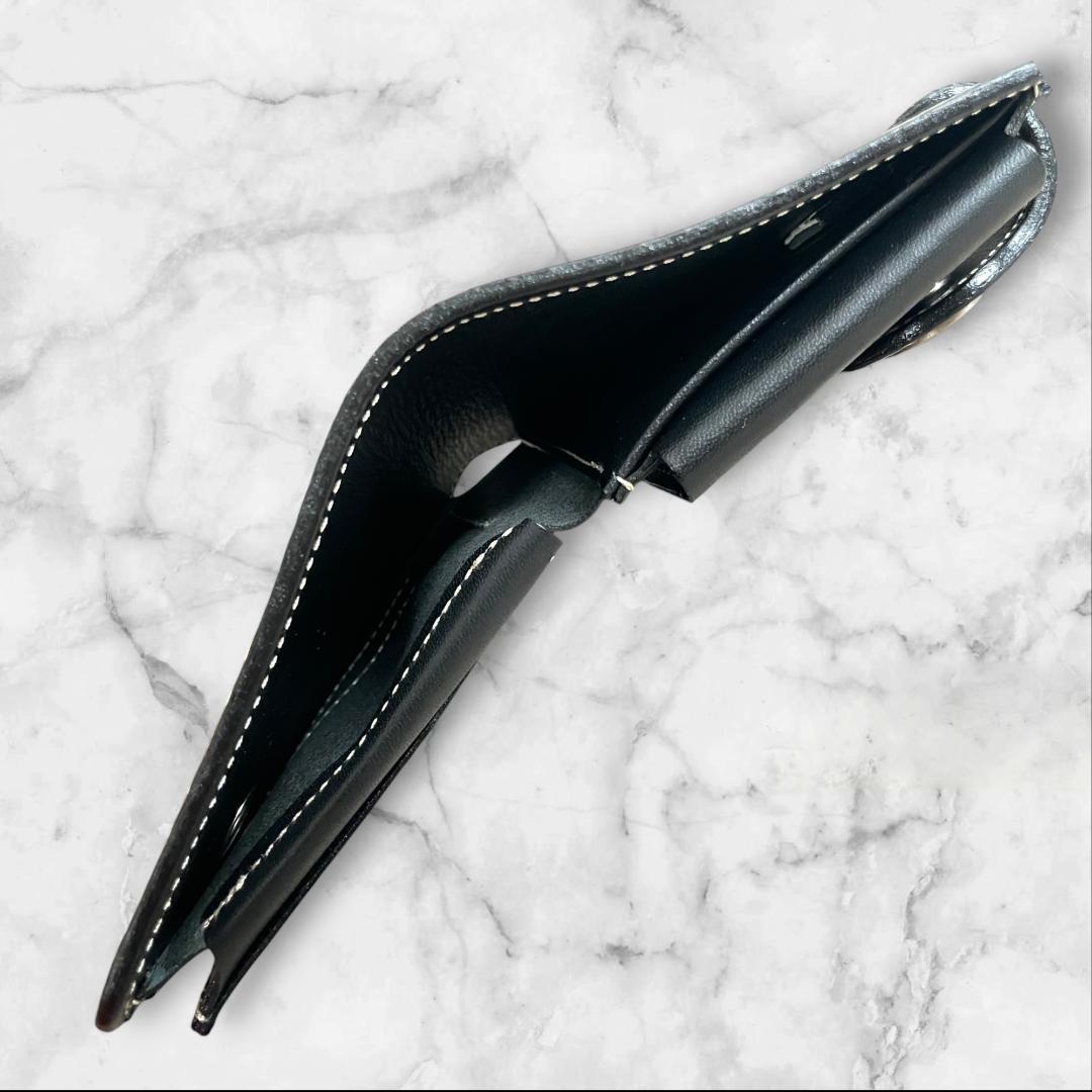 KC,s パイソン 二つ折り財布 バイソンコンチョ 本革 箱付