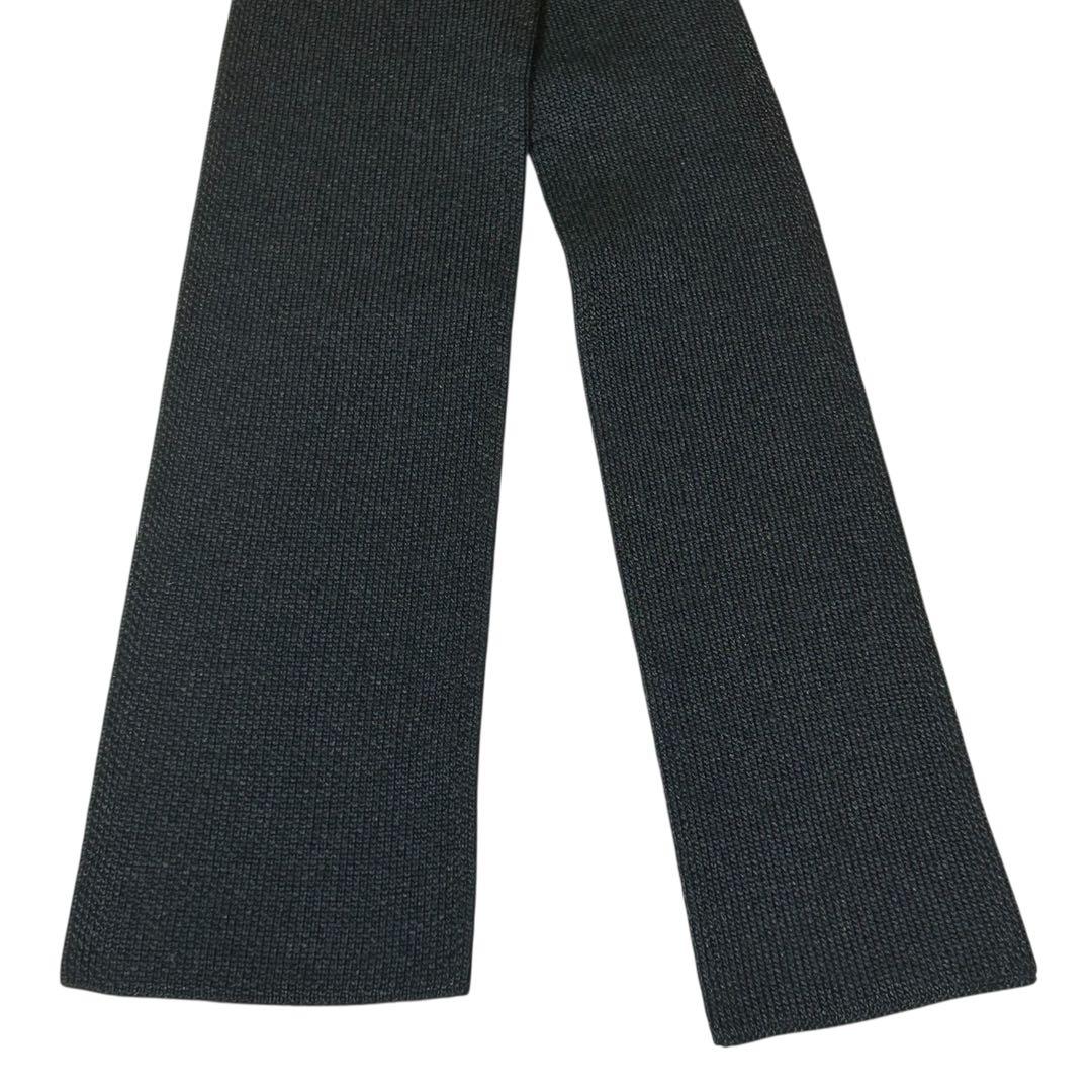 mmmfg 極美品　エルメスシルクニットタイ　ダークグレー