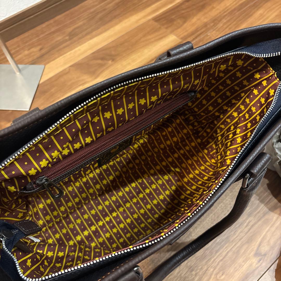 【新品☆未使用】松右衛門帆 ビジネストートバッグ オールレザー 大容量 ネイビー