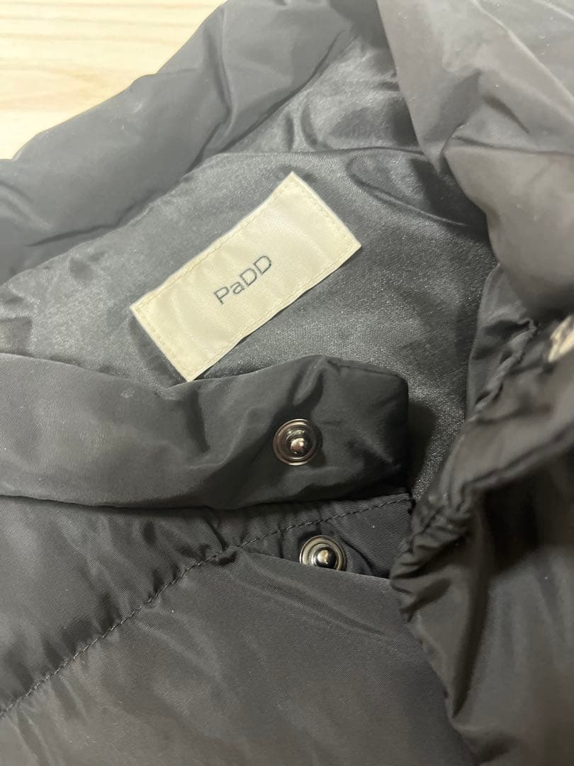 PaDD エストネーション　ペプラムダウンベスト　ジレ　ブラック　S