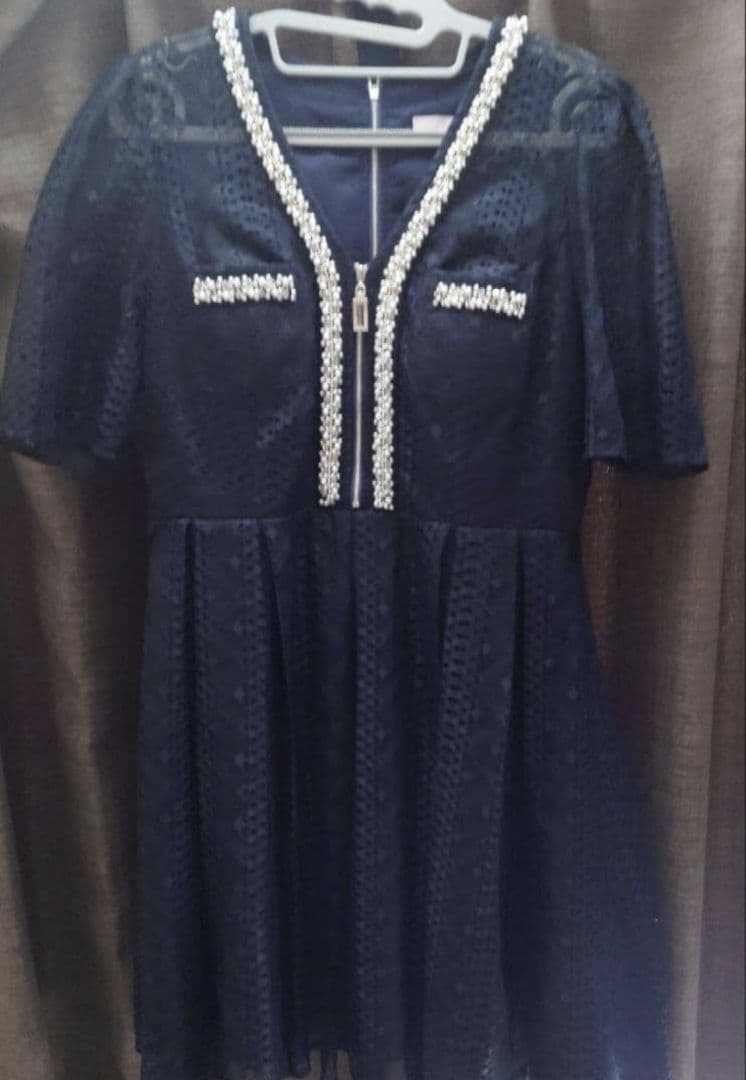 SOBRE◎コードレースビジューワンピース２ＸＬ