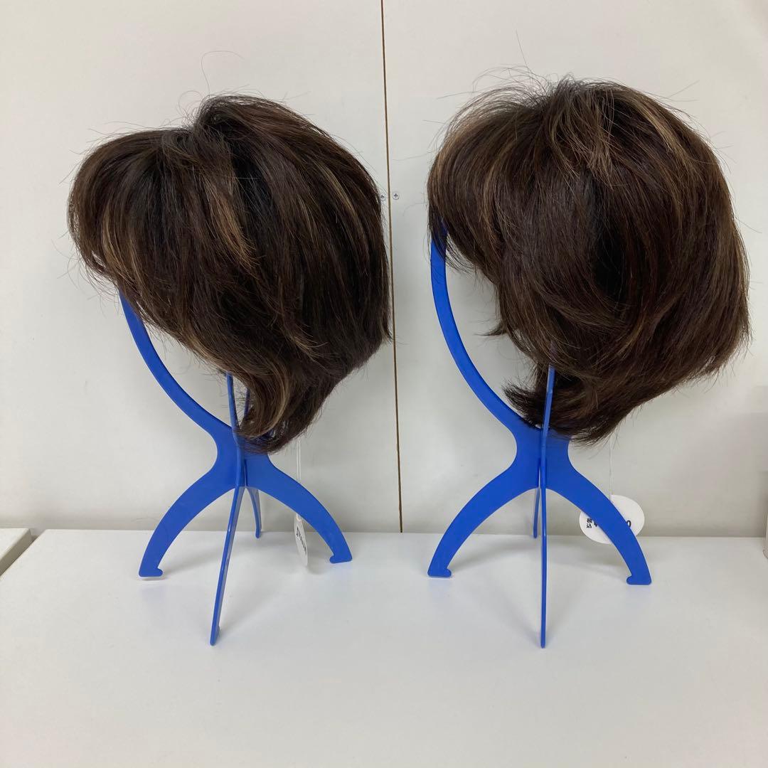 g514-28 フルウイッグ　ウィッグ　人毛ミックス　MIX 軽量　未使用