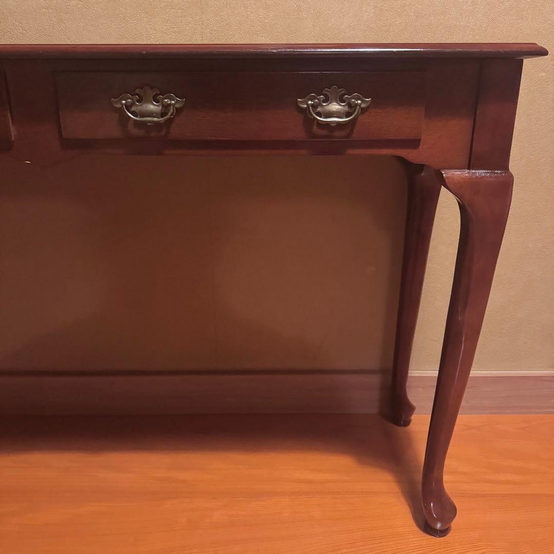 アンティーク　コンソールテーブル　引出し付き　猫脚