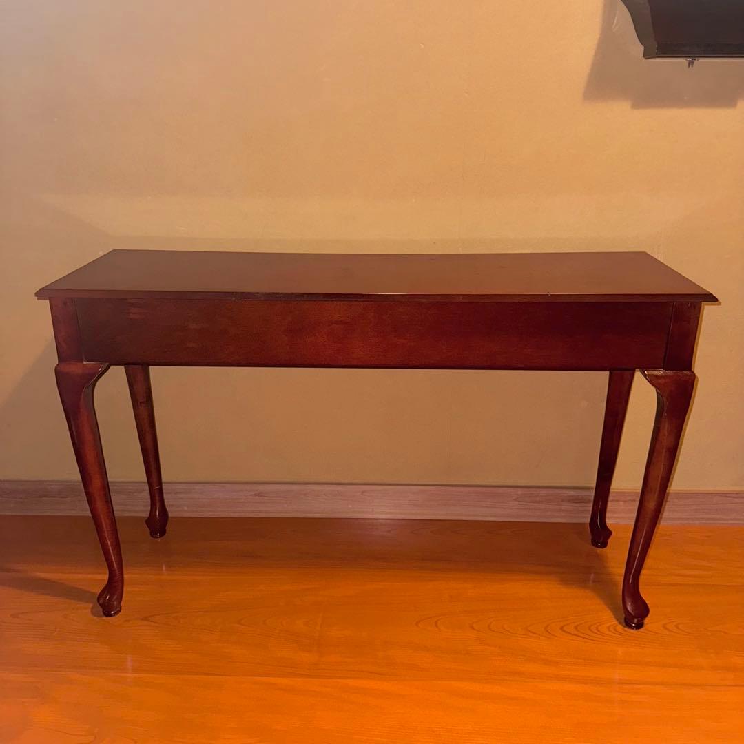 アンティーク　コンソールテーブル　引出し付き　猫脚