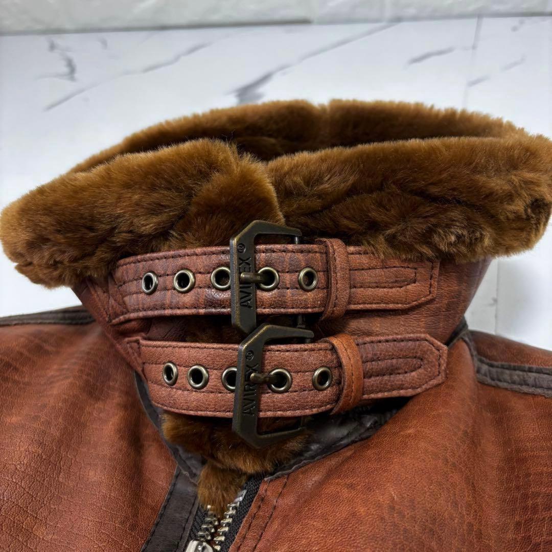 AVIREX✨激レア　B-1フライトジャケット　クロコ型押し　リアルムートン　M