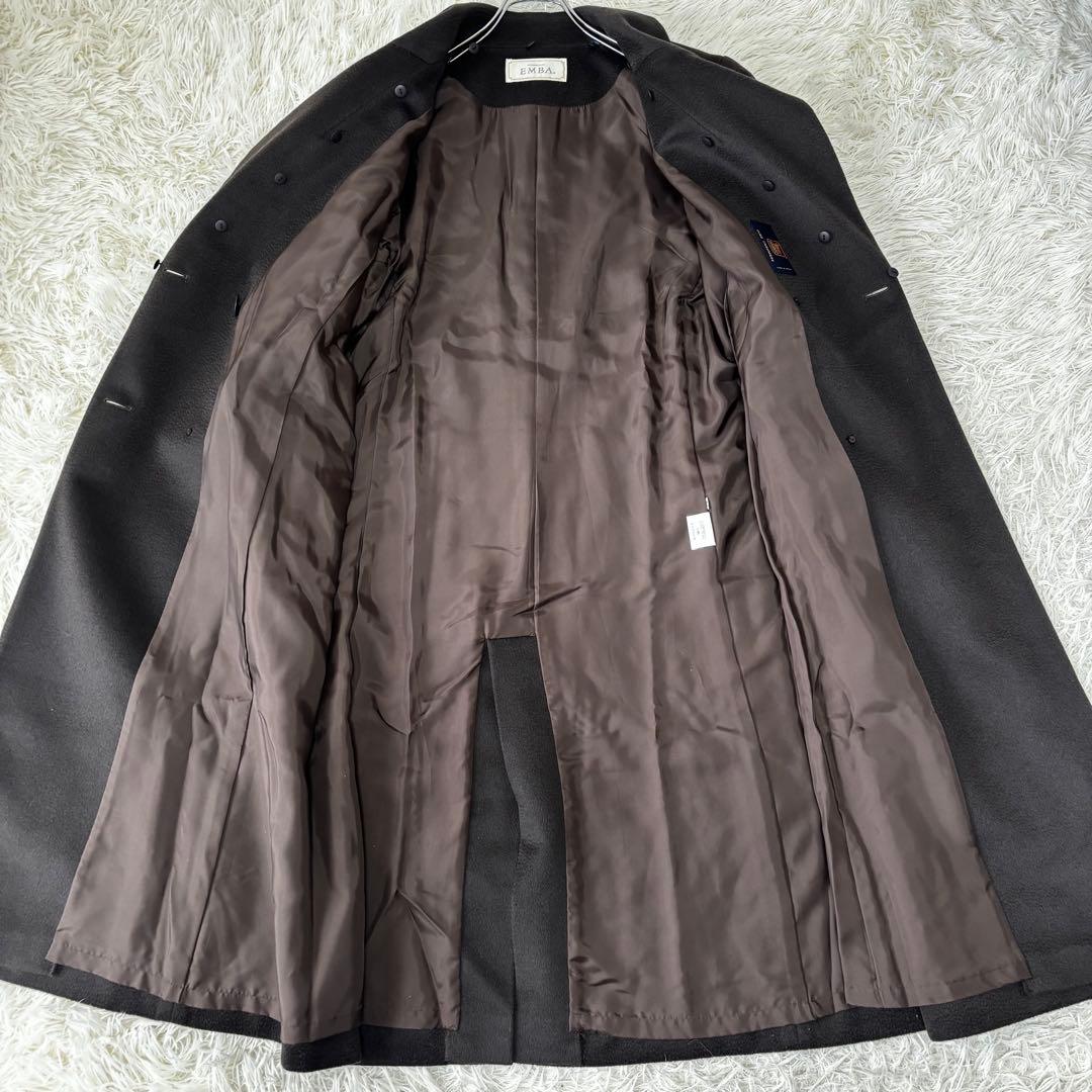 EMBA✨カシミヤ100% ダブルチェスターロングコート　コロンボ生地　ゆったり