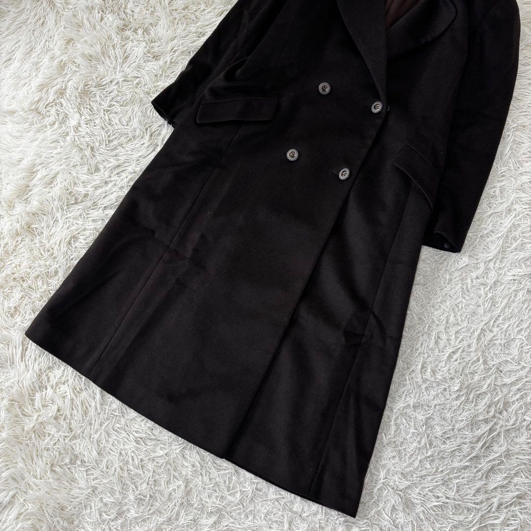 EMBA✨カシミヤ100% ダブルチェスターロングコート　コロンボ生地　ゆったり