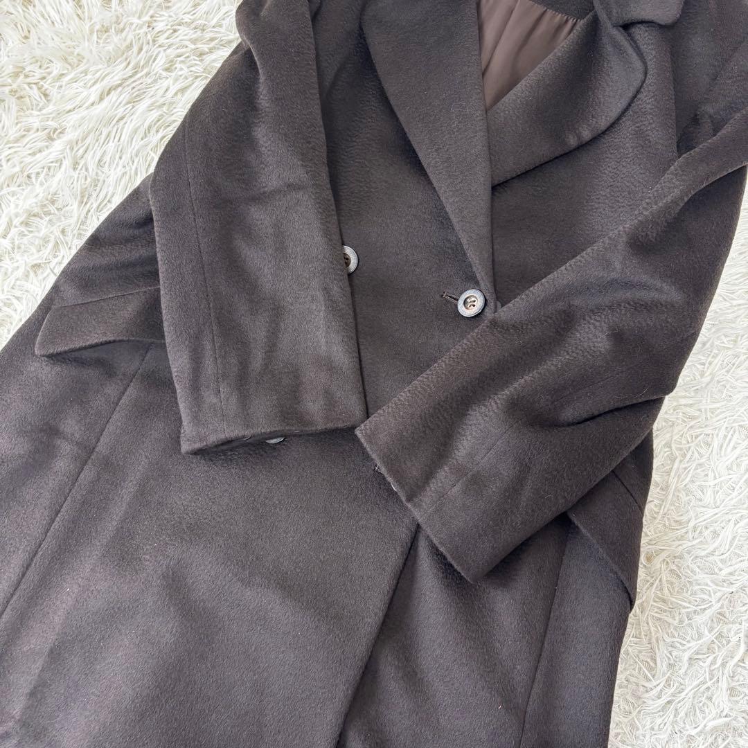 EMBA✨カシミヤ100% ダブルチェスターロングコート　コロンボ生地　ゆったり