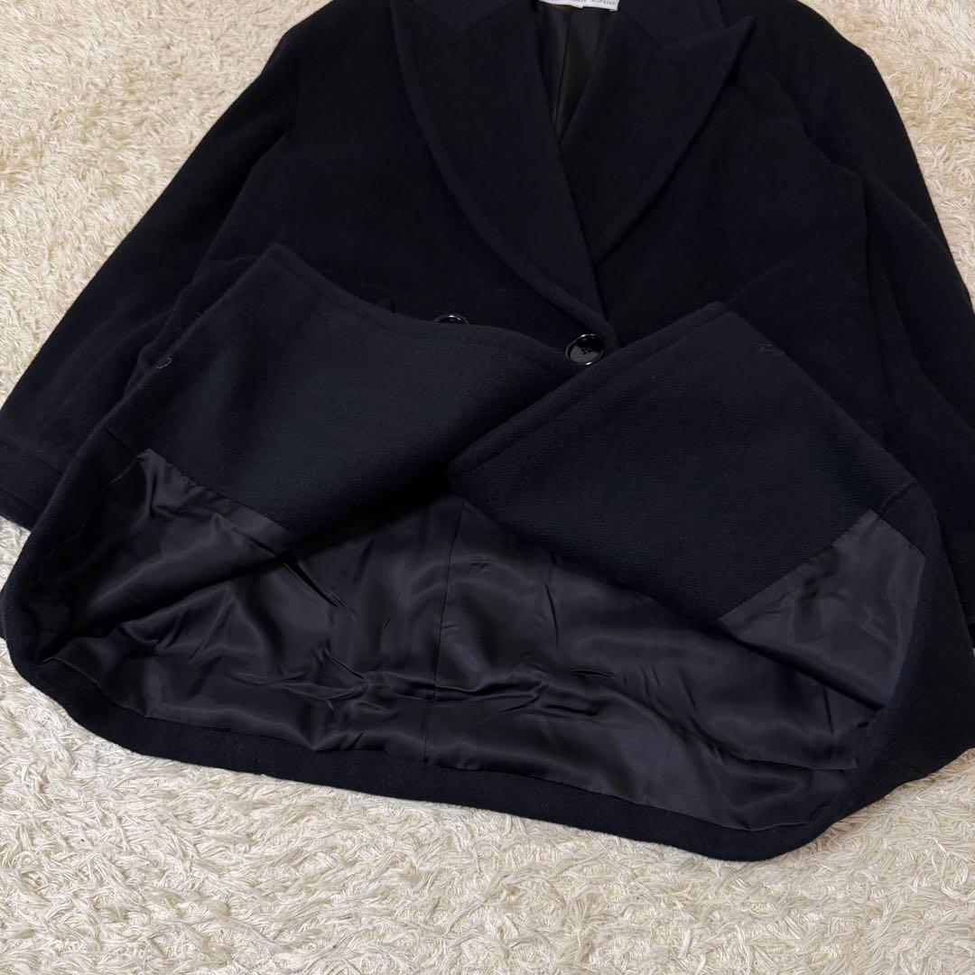 ☆極美品☆クリスチャンディオール　チェスターコート　カシミヤ　アンゴラ　黒　S