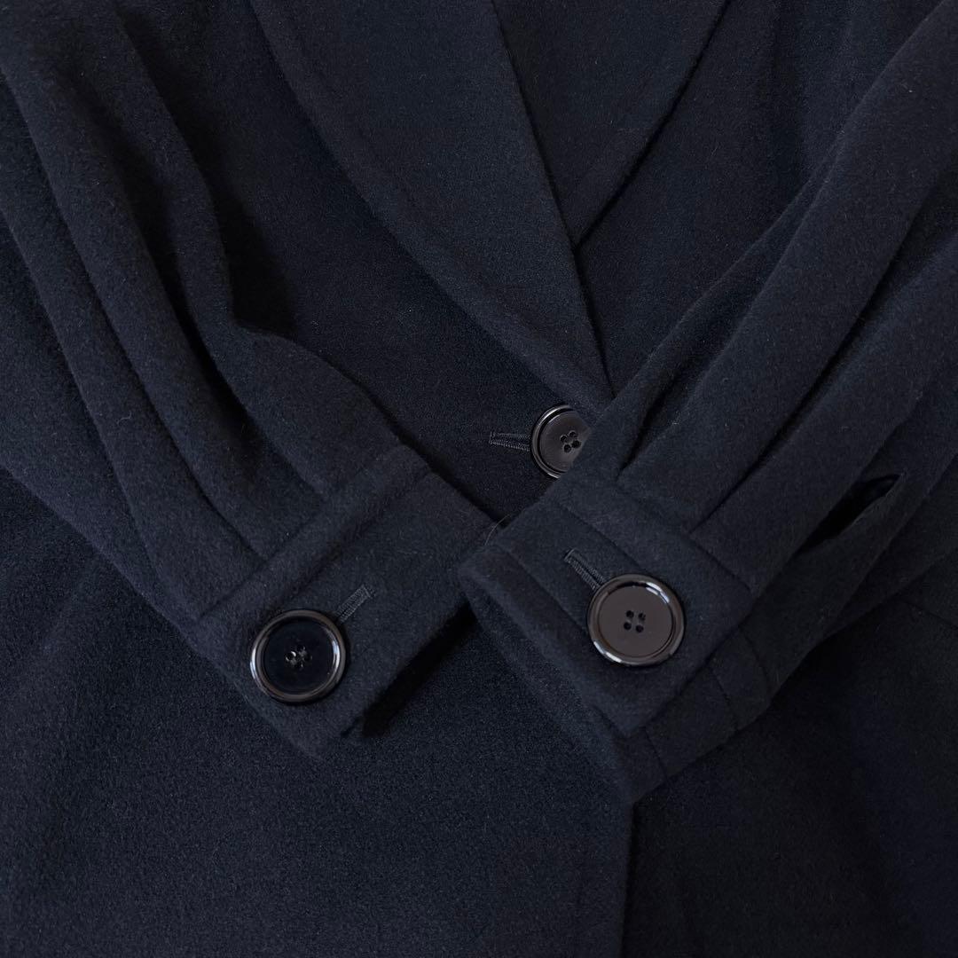 ☆極美品☆クリスチャンディオール　チェスターコート　カシミヤ　アンゴラ　黒　S