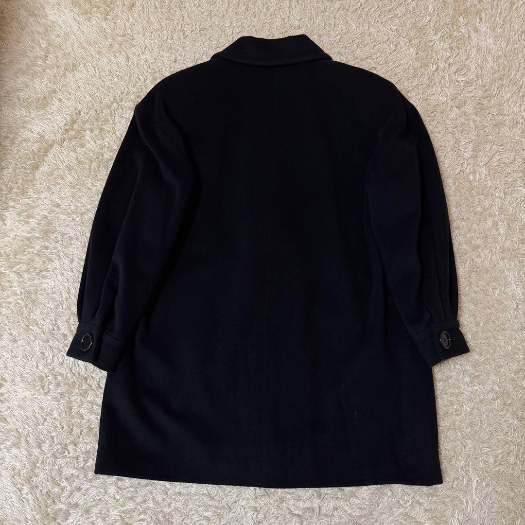 ☆極美品☆クリスチャンディオール　チェスターコート　カシミヤ　アンゴラ　黒　S