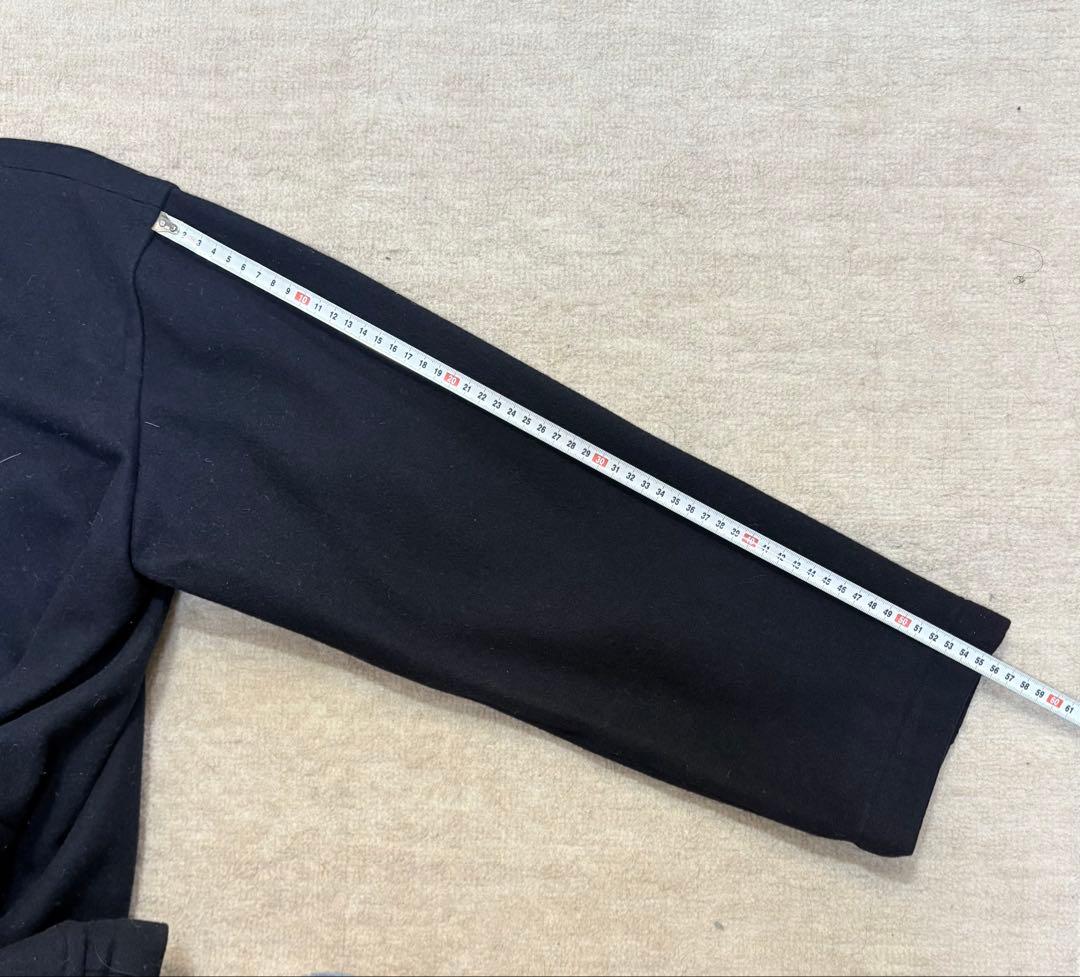 quadro ネイビー ダブルブレストピーコート