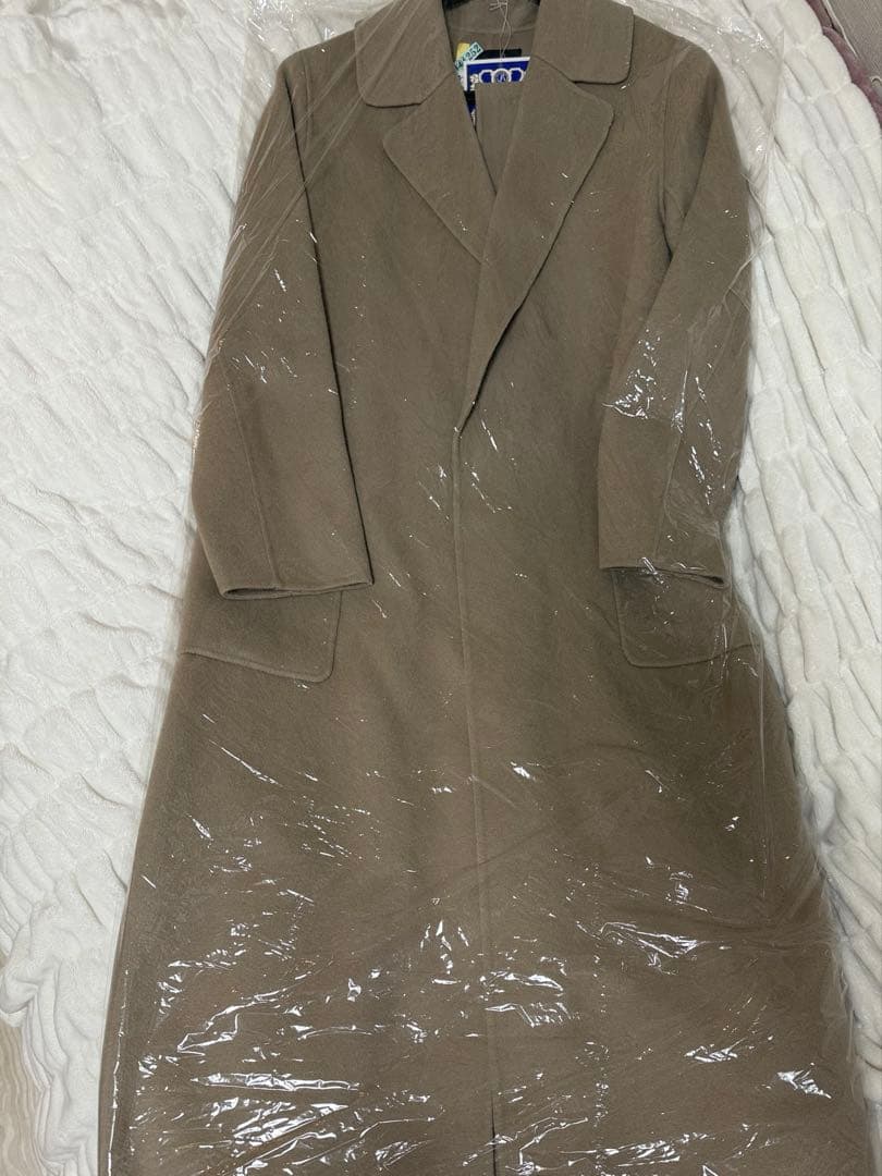 M-premierBLACK Super170's ベルテッドリバーコート　S