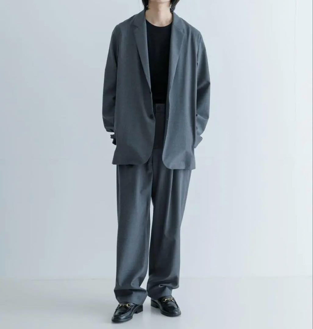 新品 ATON セットアップ テーラージャケット テーパード パンツ スーツ