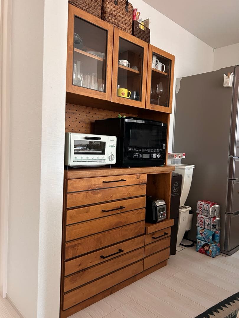 【開梱設置】Re:CENO リセノ LINA 105キッチンボード　上部