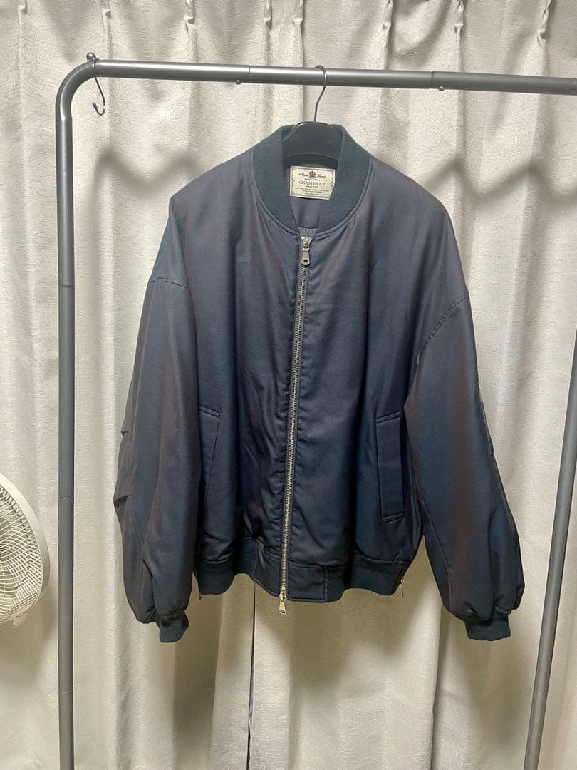 4色シャンブレーウォッシャブルウールプライムオーバーMA-1ボンバージャケット