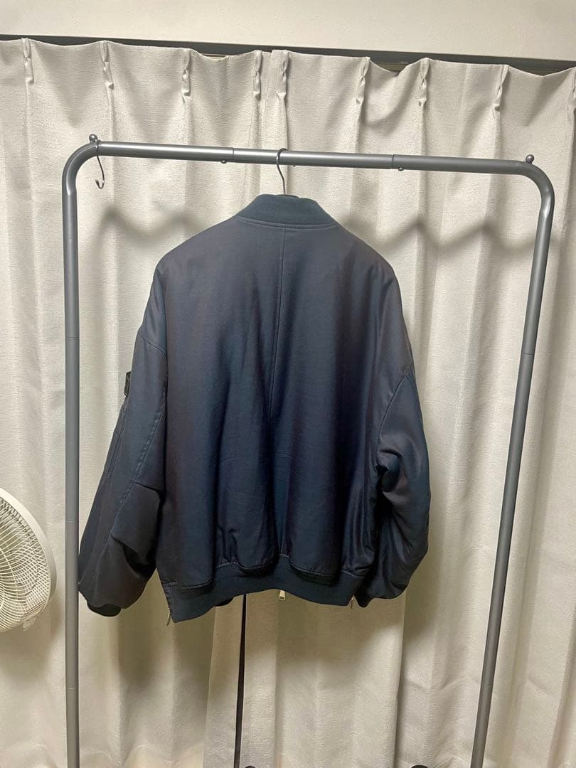 4色シャンブレーウォッシャブルウールプライムオーバーMA-1ボンバージャケット