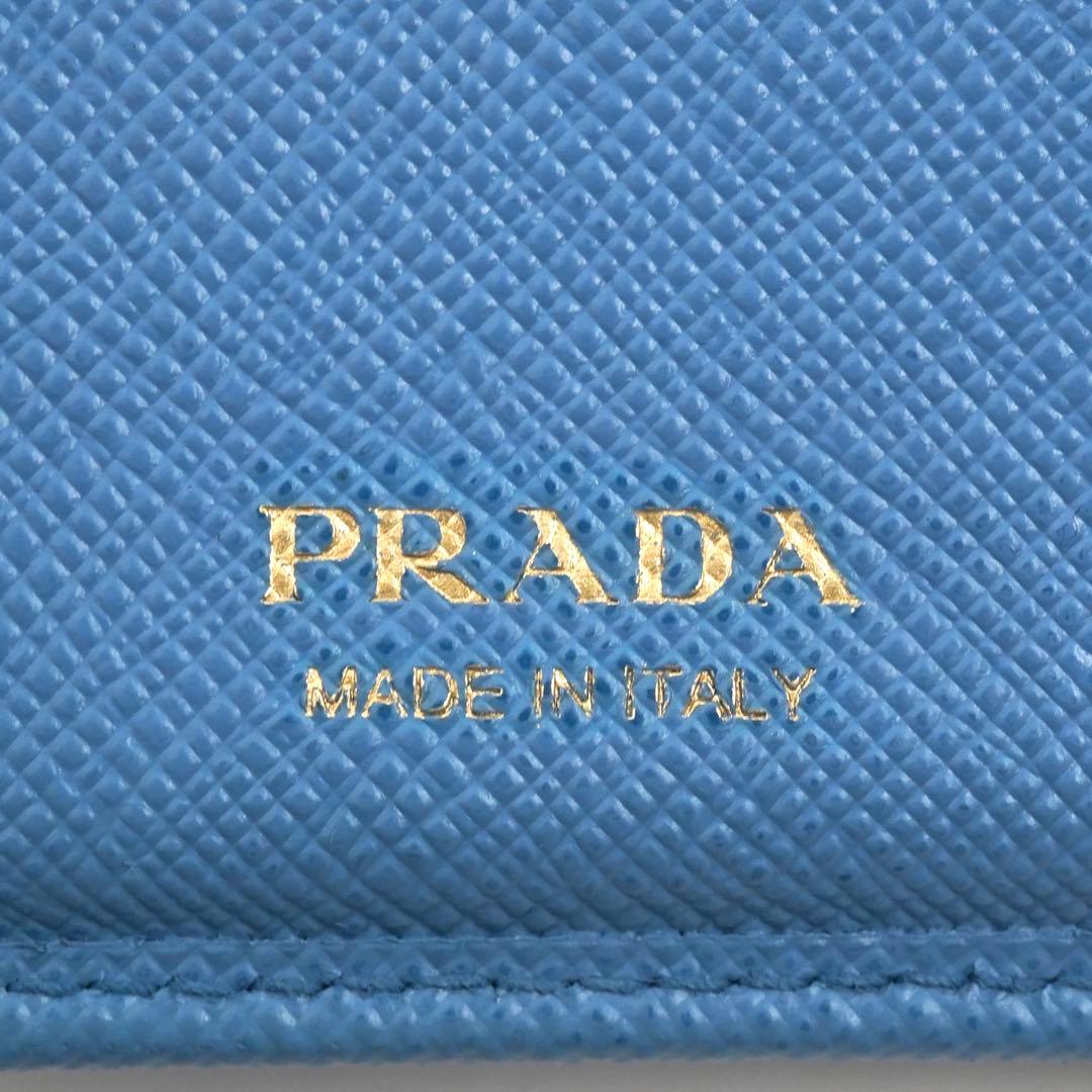 ✨未使用展示品・箱保証書付き✨　PRADA ミニ財布　サフィアーノレザー　L字