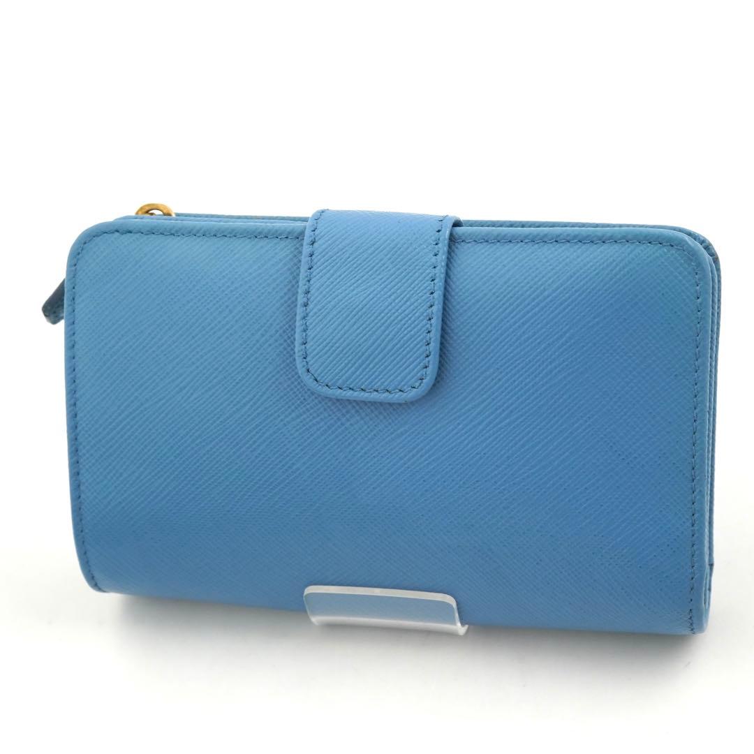 ✨未使用展示品・箱保証書付き✨　PRADA ミニ財布　サフィアーノレザー　L字