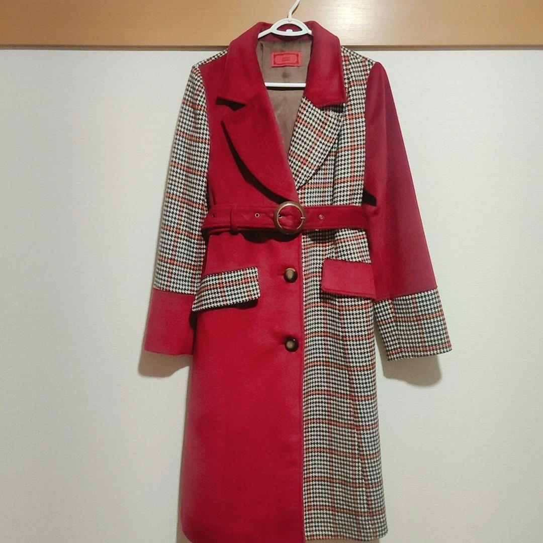 美品【somari】ソマリ 異素材 配色 チェスター コート オシャレウォーカー