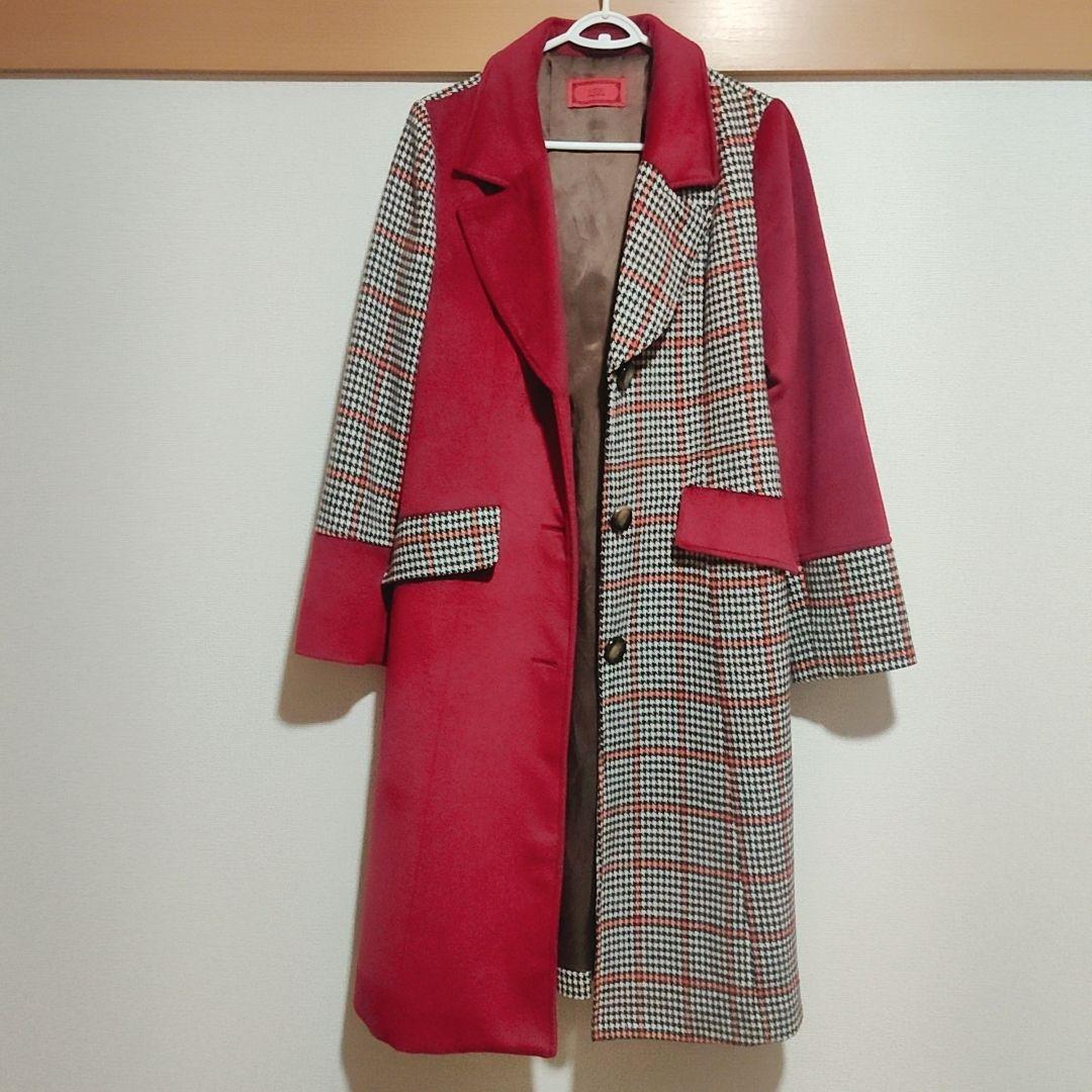 美品【somari】ソマリ 異素材 配色 チェスター コート オシャレウォーカー
