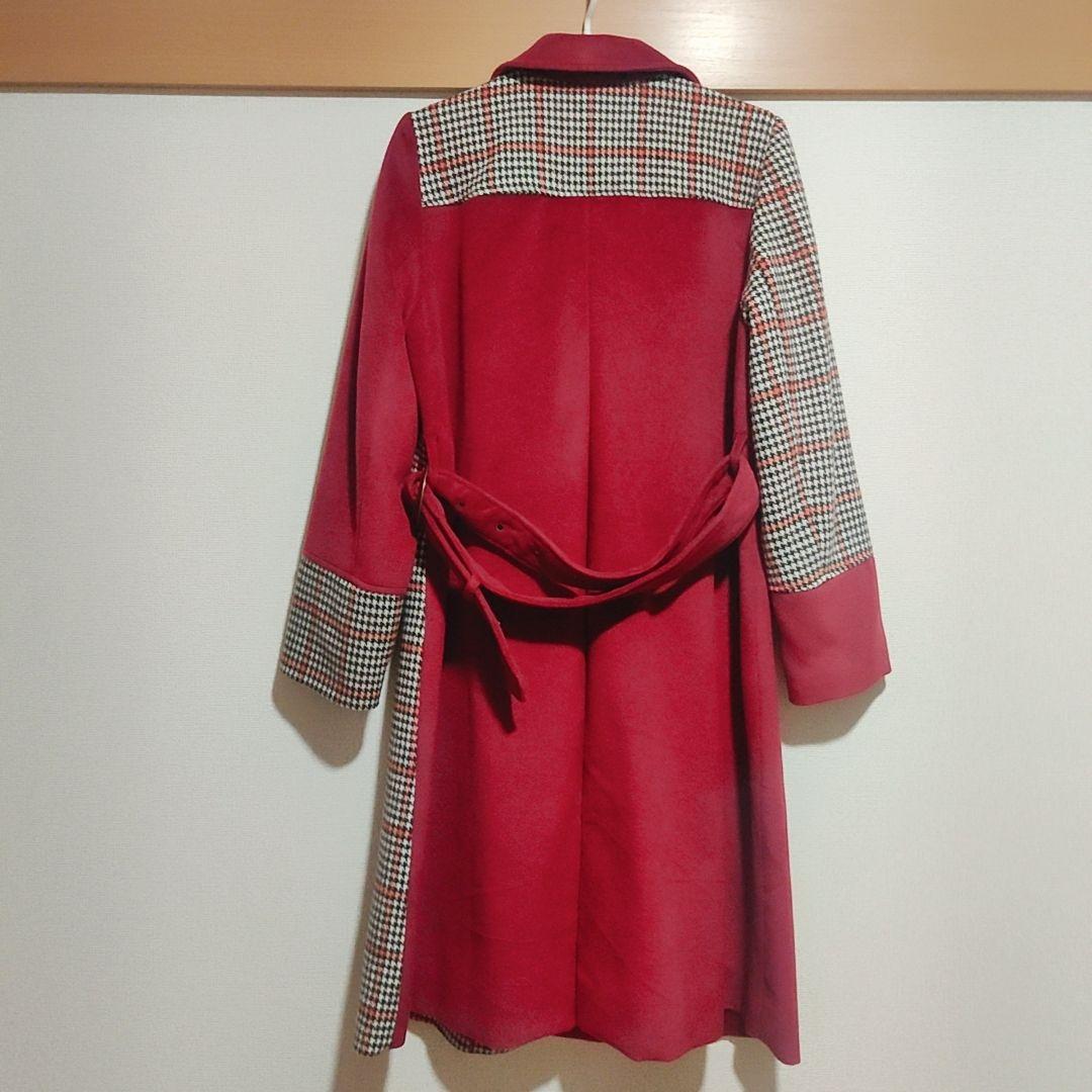 美品【somari】ソマリ 異素材 配色 チェスター コート オシャレウォーカー