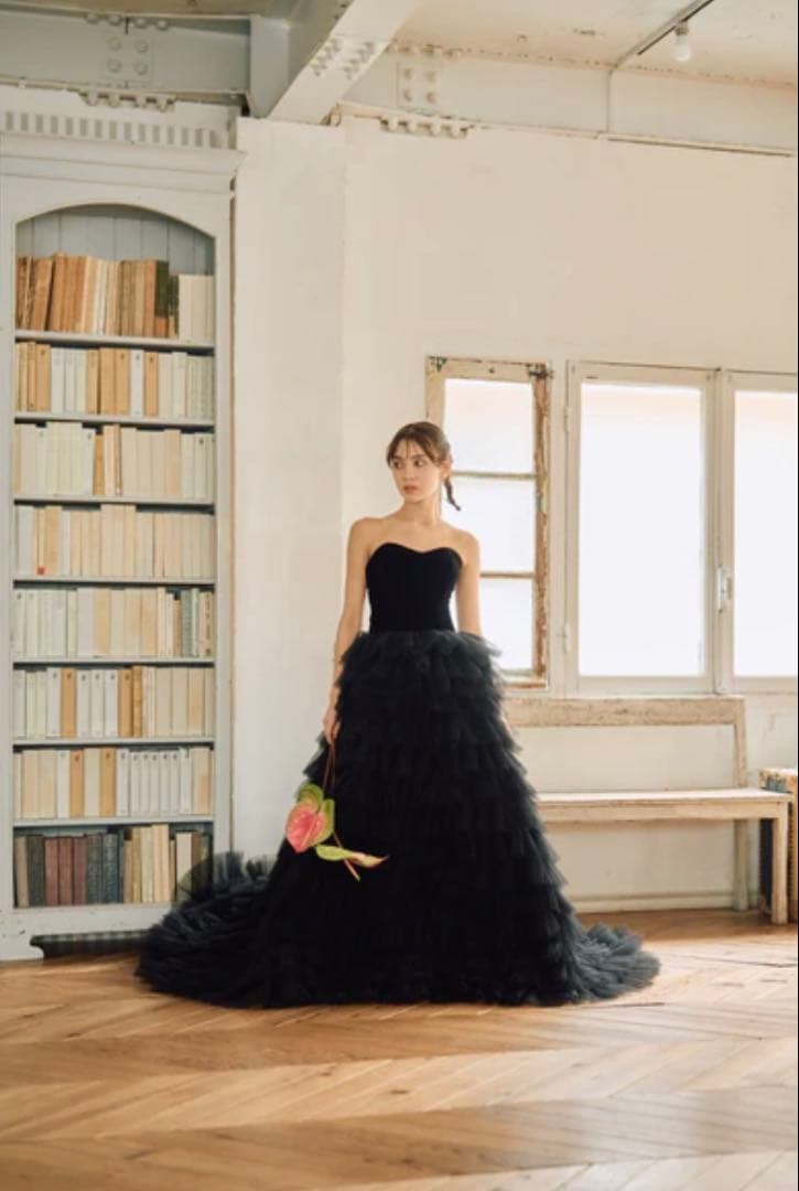 ブラックベロアチュールドレス