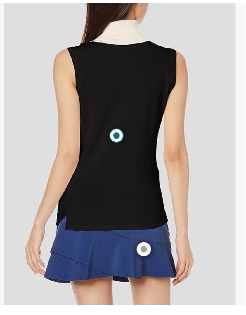 新品未開封タグ付き♡デサントゴルフ♡サマーニットトップス　スワロフスキーM