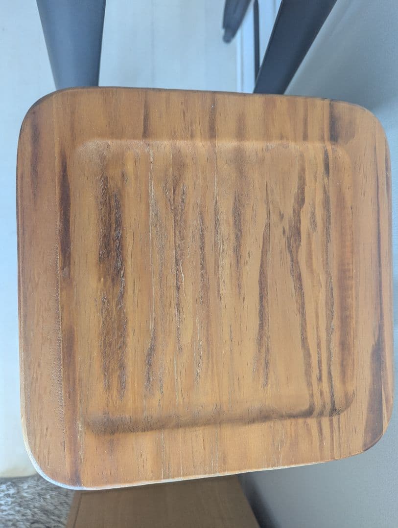 木とメタルのスツール2脚セット