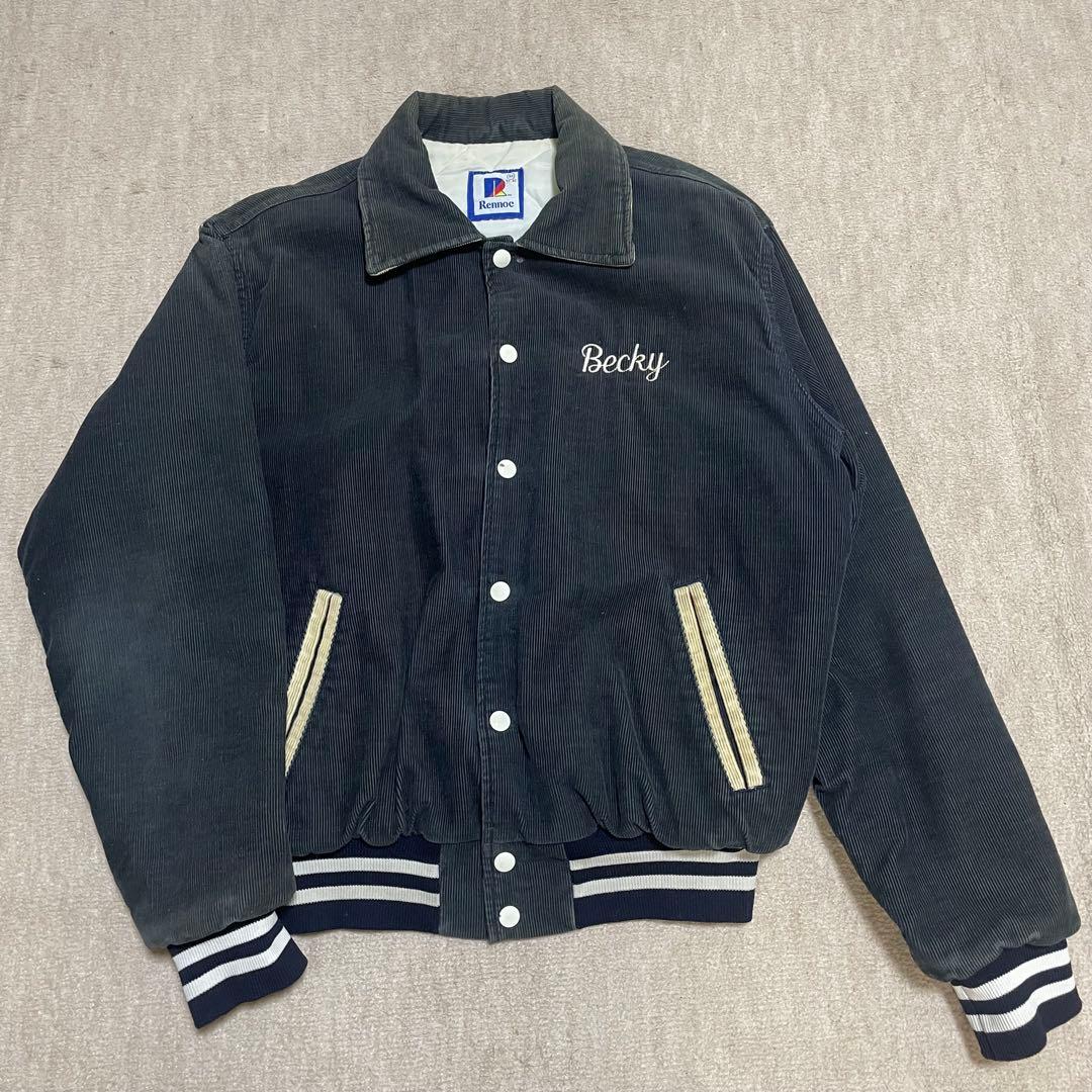 Rennoc 70s〜80s コーデュロイ　スタジャン　ヴィンテージ　フェード