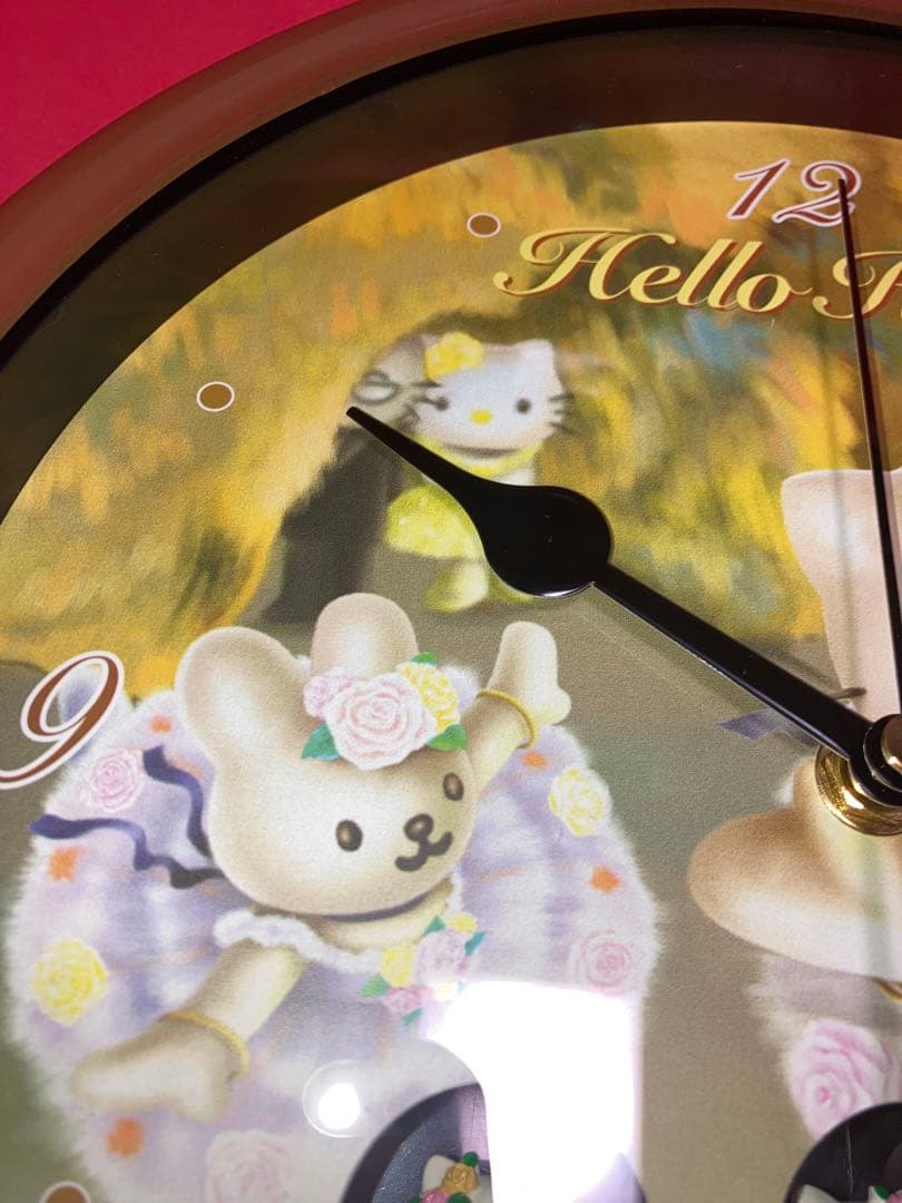 【中古品】ハローキティ からくり時計　バレリーナ
